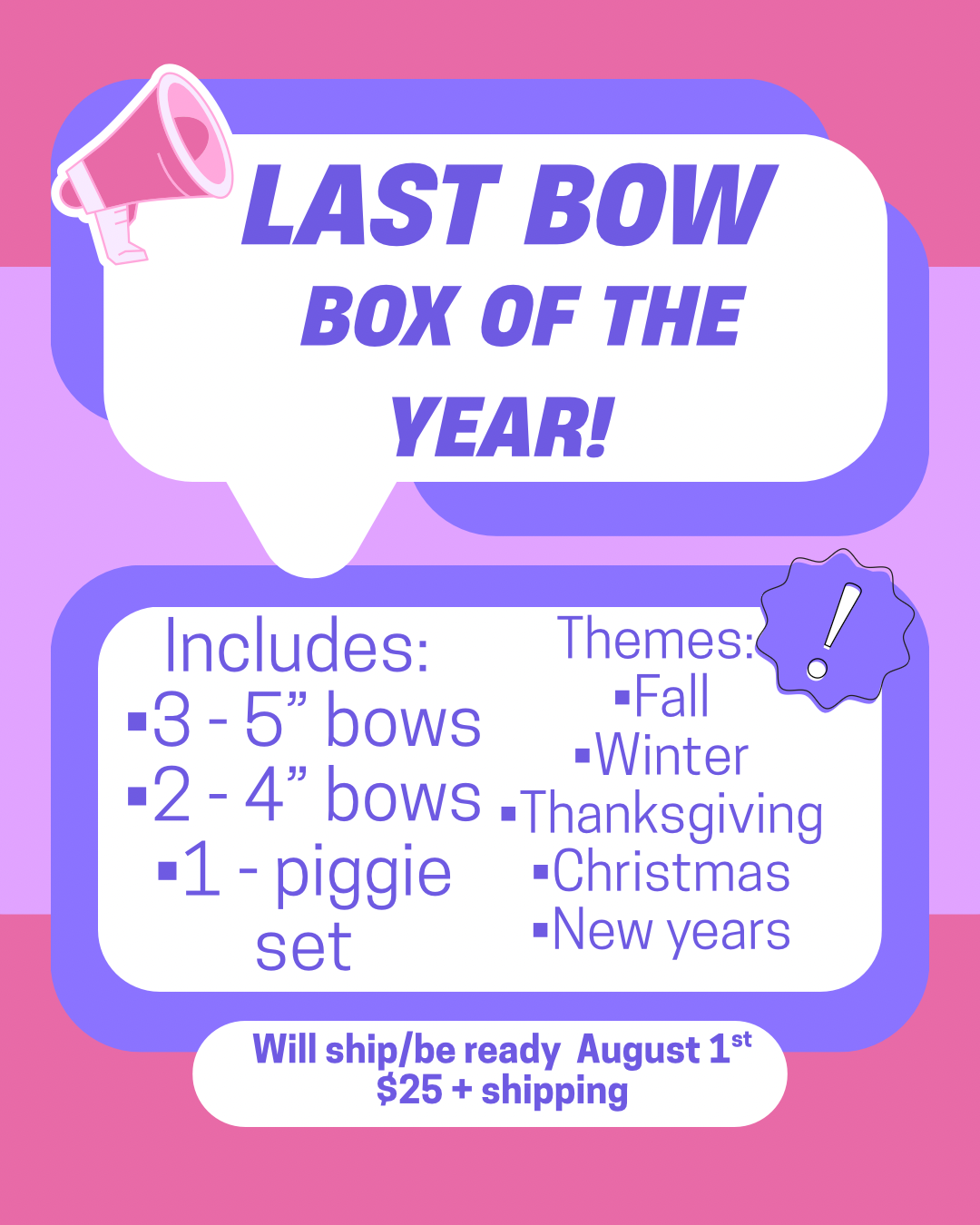 AUGUST bow box only
